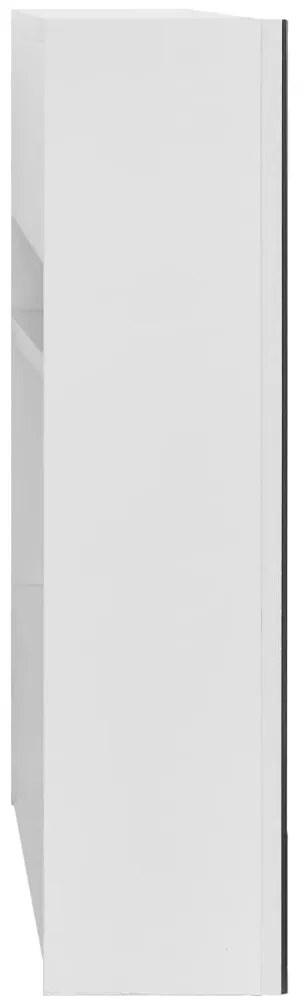 Armário espelhado casa de banho 80x15x60 cm MDF branco