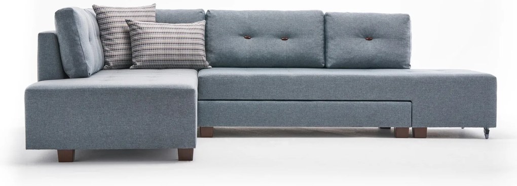 Sofá-Cama de Canto Manama – Azul Claro – 280x85x206 cm
