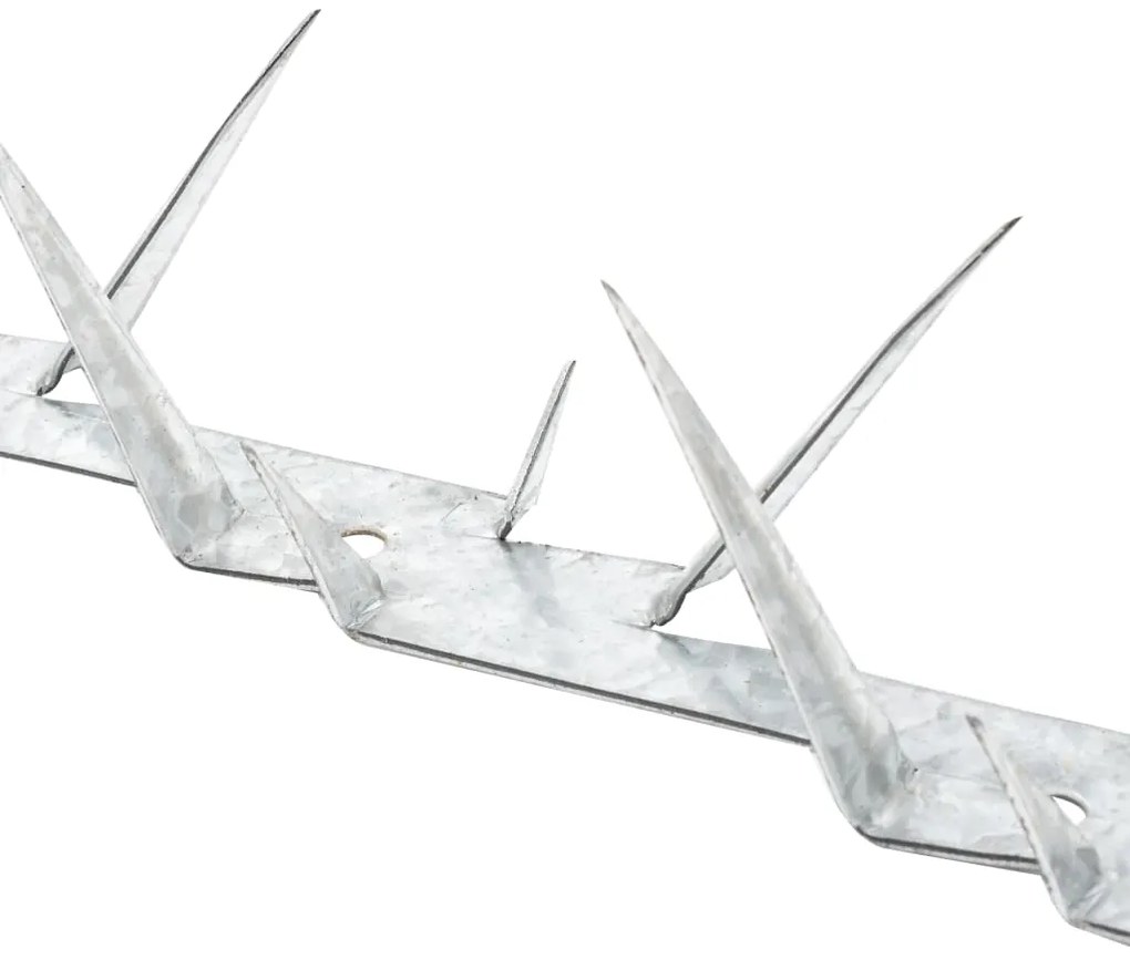Barra com espetos protetora de muros 2 pcs aço 1 m