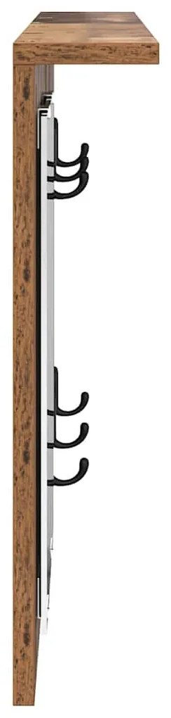 Cabideiro de Parede Madeira antiga 85 x 10 x 45 cm