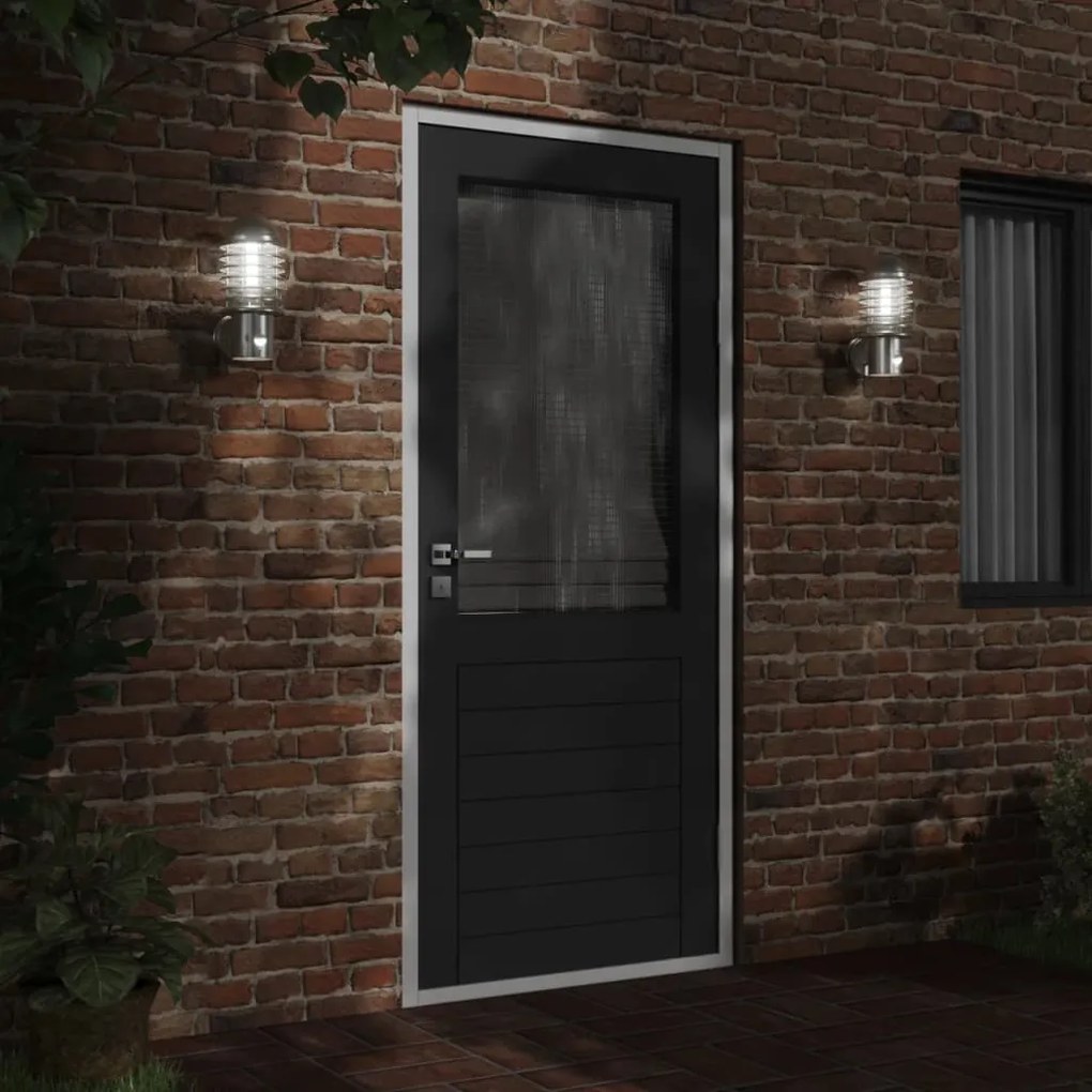 Candeeiro de parede exterior com sensor aço inoxidável prateado