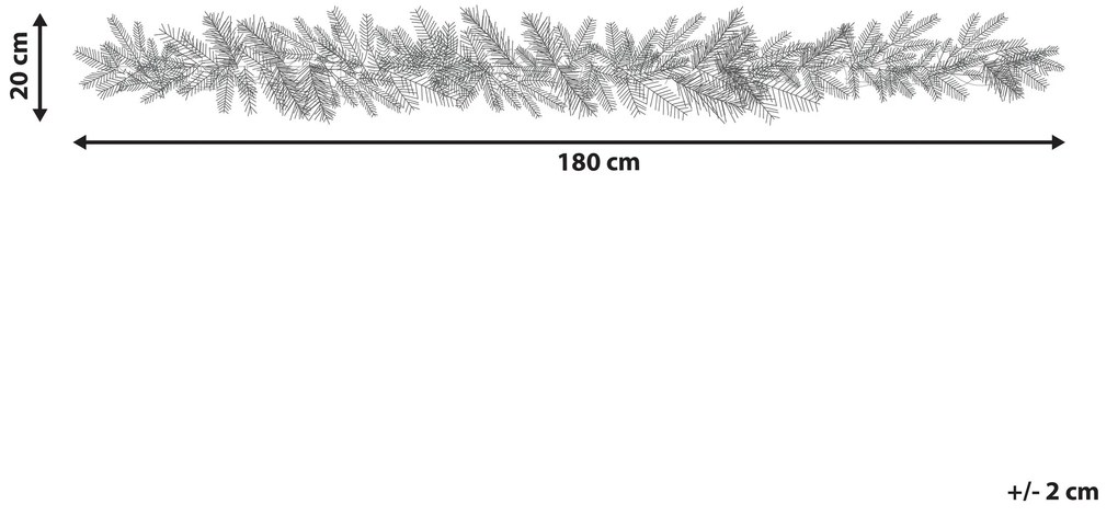 Guirlanda de Natal branca com LED e efeito de neve 180 cm SUNDO Beliani