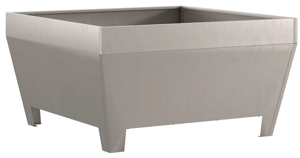 Fogueira Quadrada vidaXL 80x80x43 cm em Aço Envelhecido