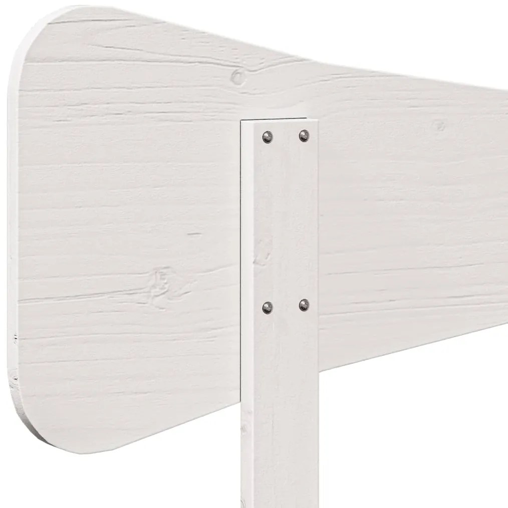 Cabeceira 140 cm madeira de pinho maciça branco