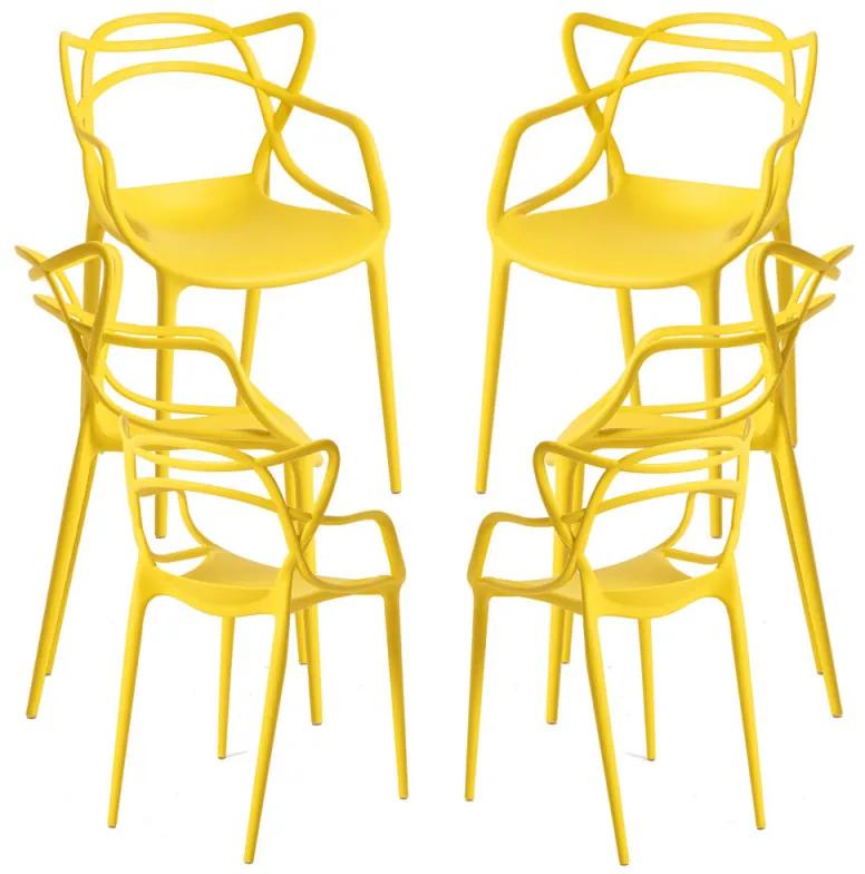Pack 6 Cadeiras Korme - Amarelo