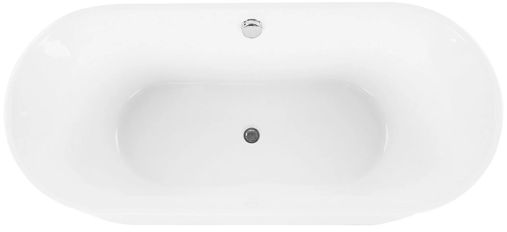 Banheira autónoma em acrílico branco 170 x 75 cm CATALINA Beliani