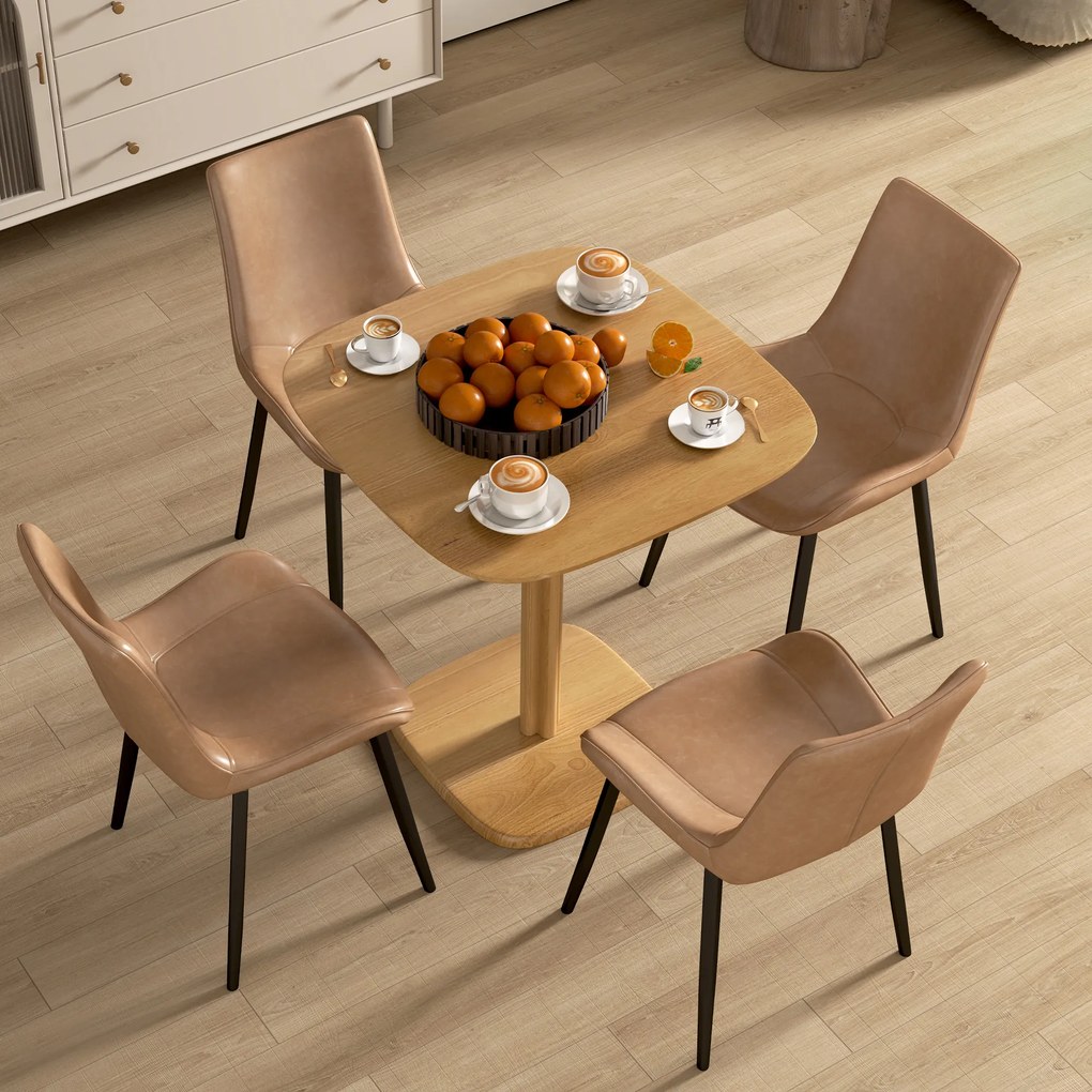 Mesa de Refeição de Madeira Quadrada para 4 Pessoas (CADEIRAS NÃO INCLUIDAS) Base Quadrada para Espaços Pequenos 70x70x75 cm Madeira