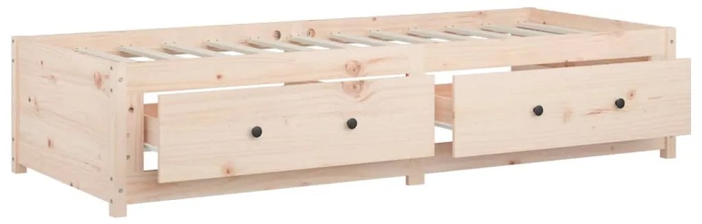 Sofá-cama sem colchão 80x200 cm madeira de pinho maciça