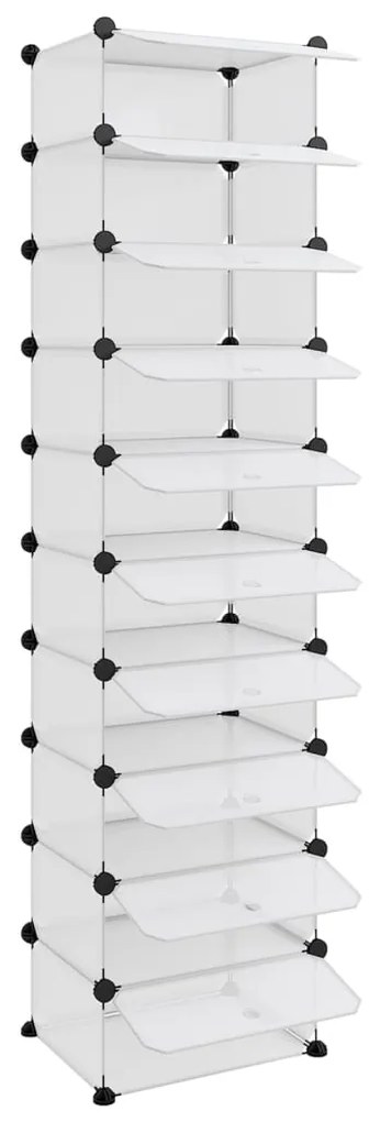 Sapateira 44x32x174 cm PP transparente