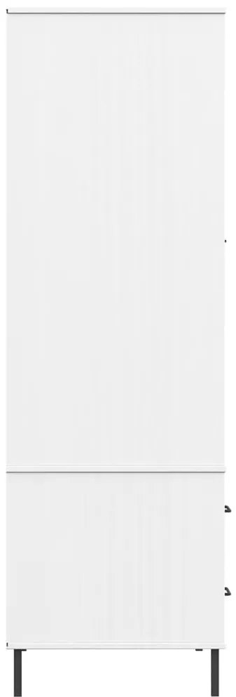 Roupeiro c/ pernas metal 90x55x172,5 cm madeira OSLO branco