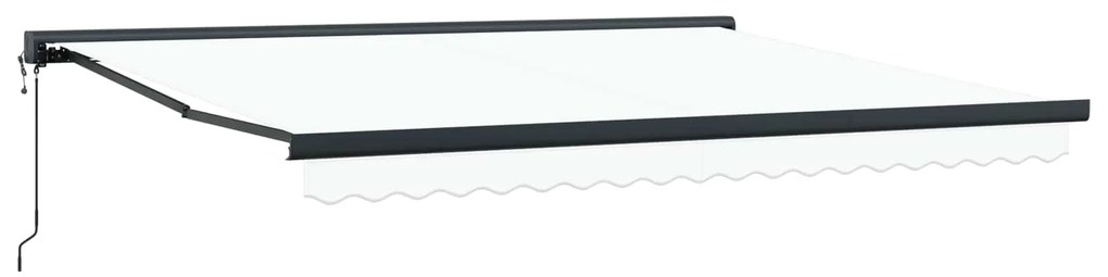 vidaXL Toldo Branco 400 × 300 cm Poliéster e Alumínio