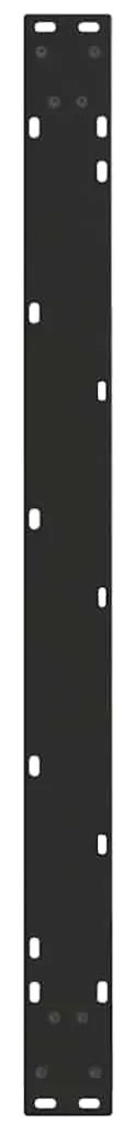 Pernas para mesa de jantar em V, 2 peças, pretas, 100x(72-73,3) cm, aç