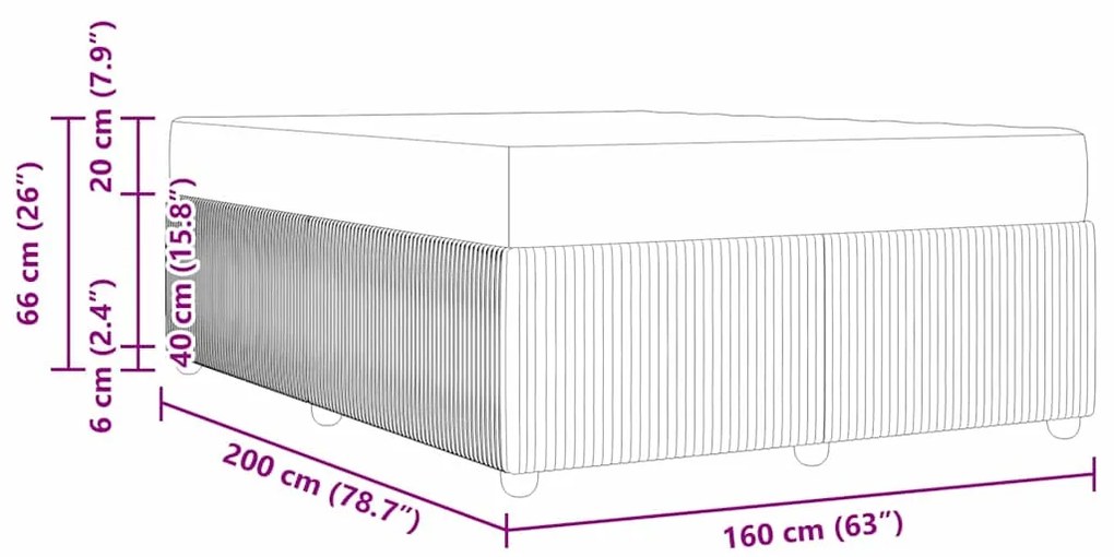 Estrutura da Cama Outros Creme 160 x 200 cm tecido