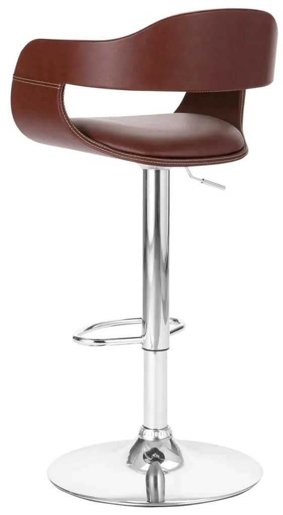 Banco de bar couro artificial castanho