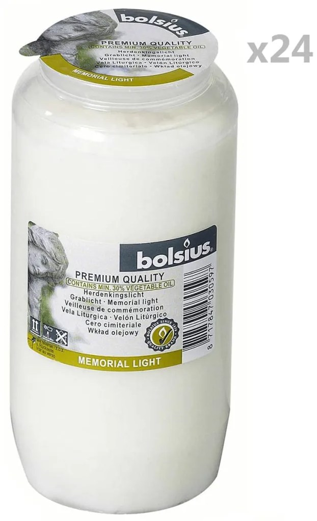 428243 Bolsius Vela litúrgica Compo No 7 24 pcs transparente