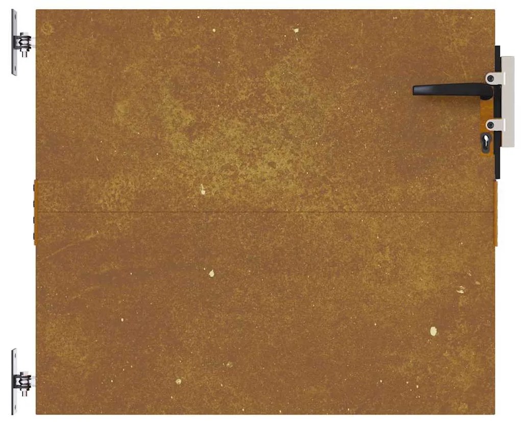 Portão de jardim 85x75 cm aço corten