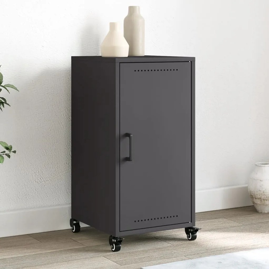 vidaXL Aparador 36x39x72 cm aço preto