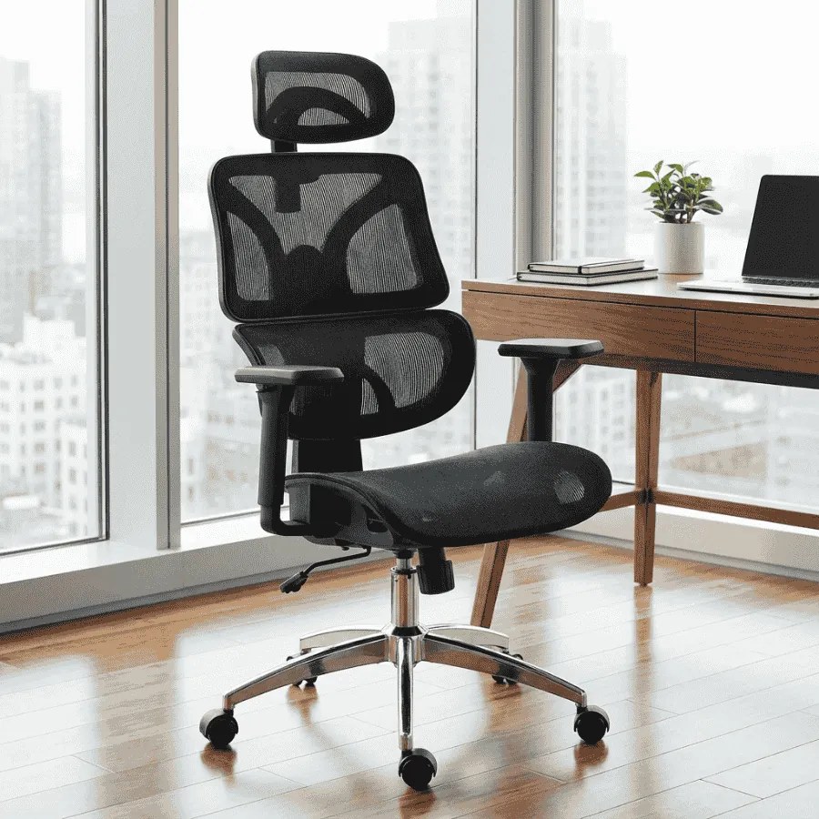 Cadeira de escritório Deshler preta