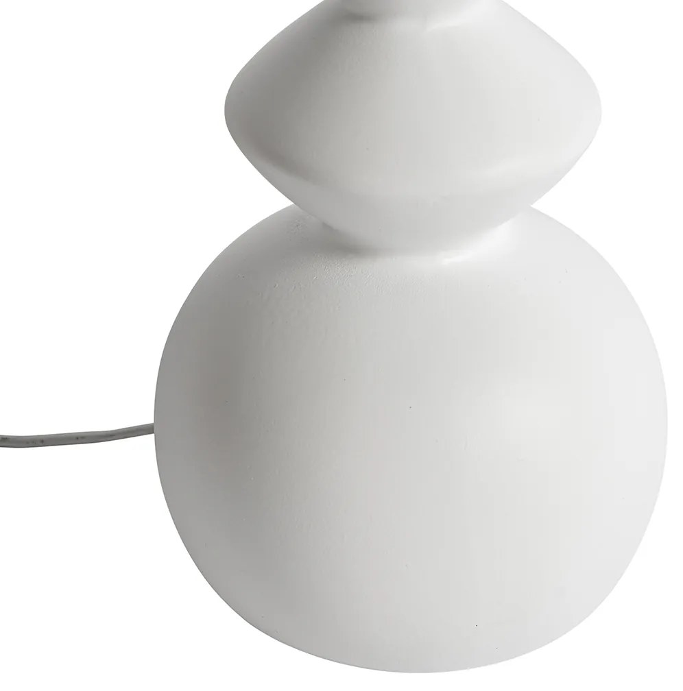 Candeeiro de mesa design branco cerâmica 15 cm sem abajur - Alisia Design