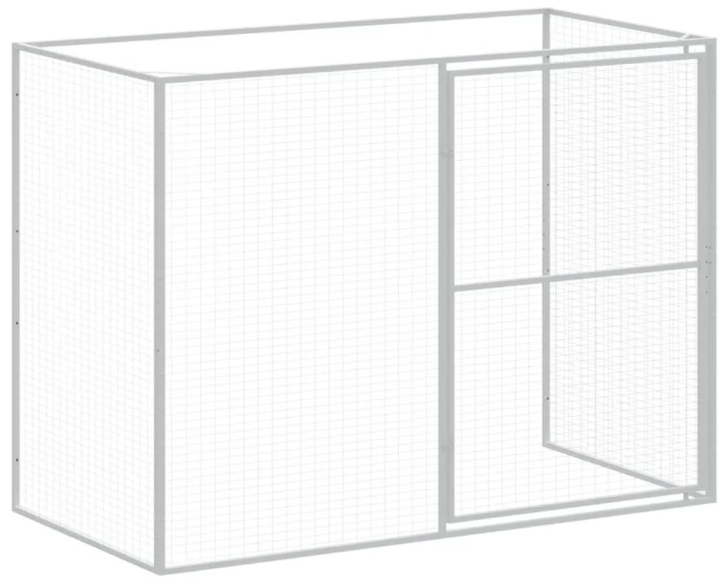 Casota p/ cães c/ parque 214x457x181 cm aço galvaniz. antracite