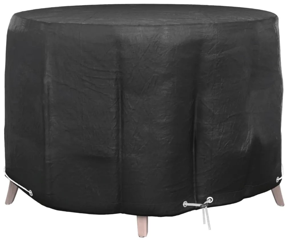 vidaXL Capa para mobília de jardim 6 ilhós Ø125x75 cm redondo