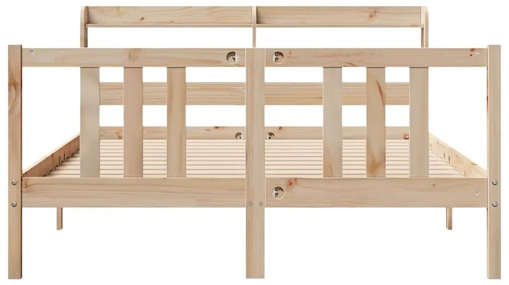Estrutura cama c/ cabeceira 135x190 cm pinho maciço