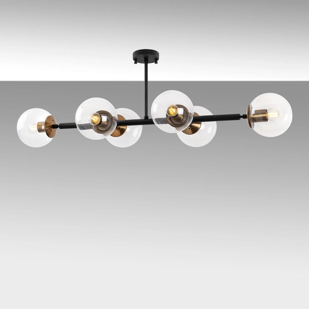 Candeeiro de Teto Fazli – Preto Antigo – 110 x 40 x 35 cm