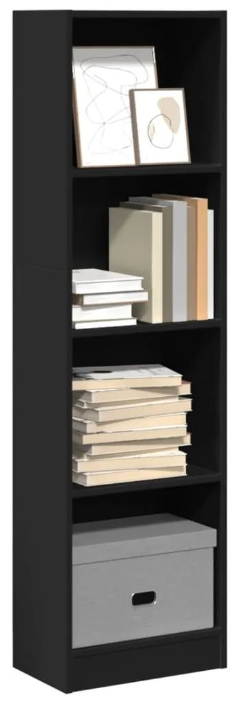 vidaXL Estante 40x24x143 cm derivados de madeira preto