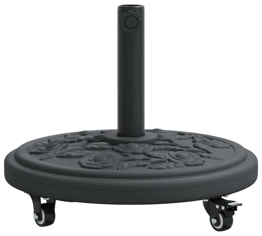 Base de Parasol com Rodas pra Postes de Ø38-48 mm, 13 kg, Redonda