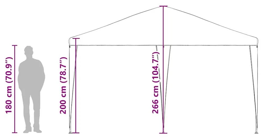 Tenda de Festa Azul 4x4 m PE
