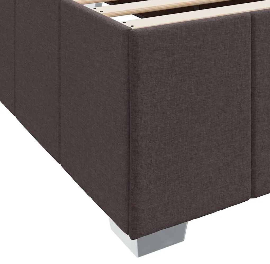 Estrutura da Cama Castanho escuro 90 x 190 cm tecido