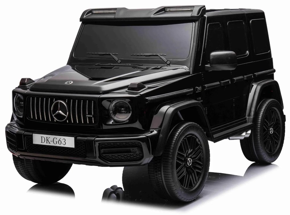 Carro elétrico para crianças Mercedes-Benz G63 AMG 4x4² 2 lugares 12V, Leitor MP3 com entrada USB/AUX, Rodas Borracha com suspensão, Bancos em pele, C