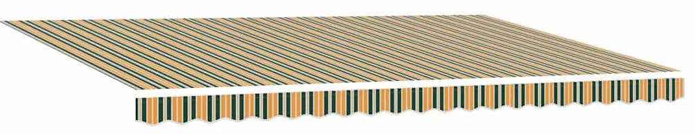 Toldo Retrátil Automático Verde e Amarelo 500x350 cm
