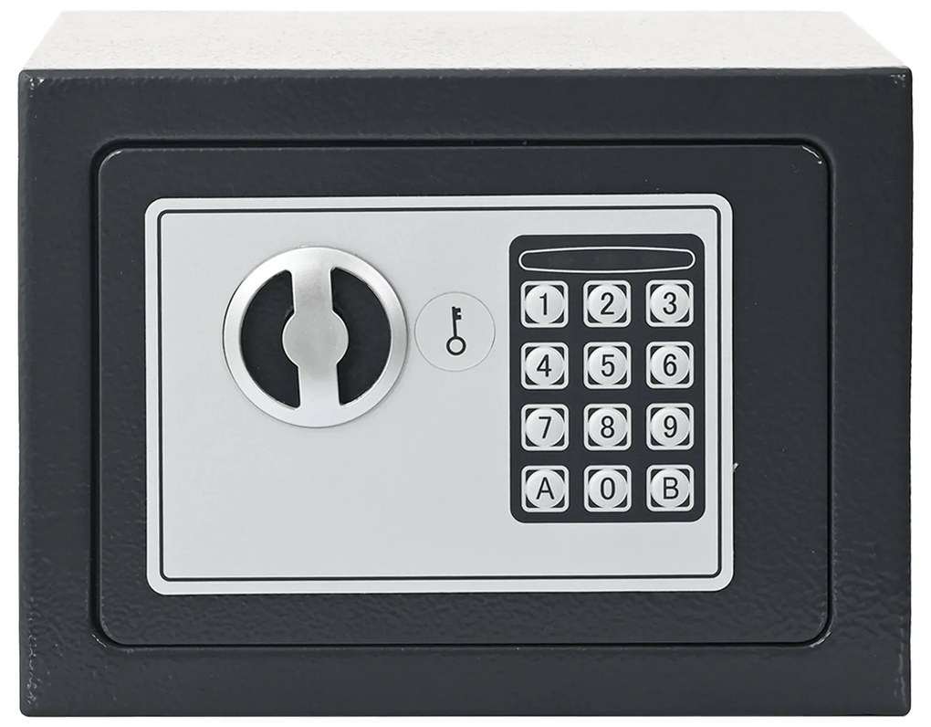Cofre Digital Electrónico Cinza Escuro 23x17x17 cm Aço