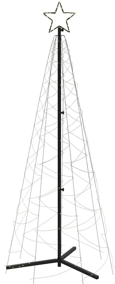 Árvore de Natal em cone 200 luzes LED 70x180 cm branco quente