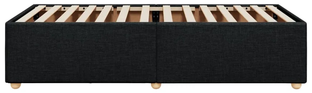 Estrutura de cama sem colchão 100x200 cm tecido preto