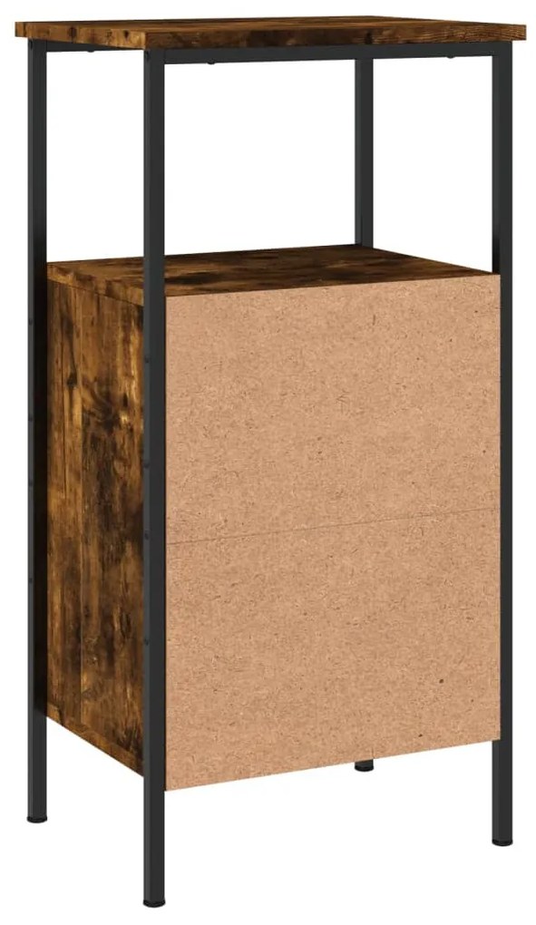Mesas cabeceira 2pcs 41x31x80cm deriv. madeira carvalho fumado