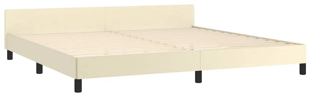 Estrutura cama c/ cabeceira sem colchão 200x200 cm creme