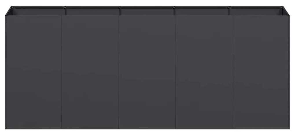 Vaso floreira 200x40x80 cm aço laminado a frio preto