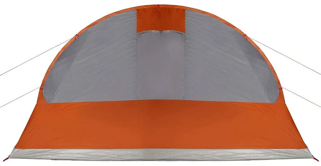 Tenda familiar túnel p/ 7 pessoas impermeável cinzento/laranja