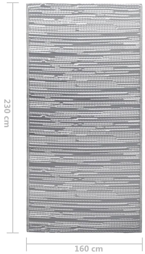 Tapete de exterior 160x230 cm ARAKIL PP cinzento