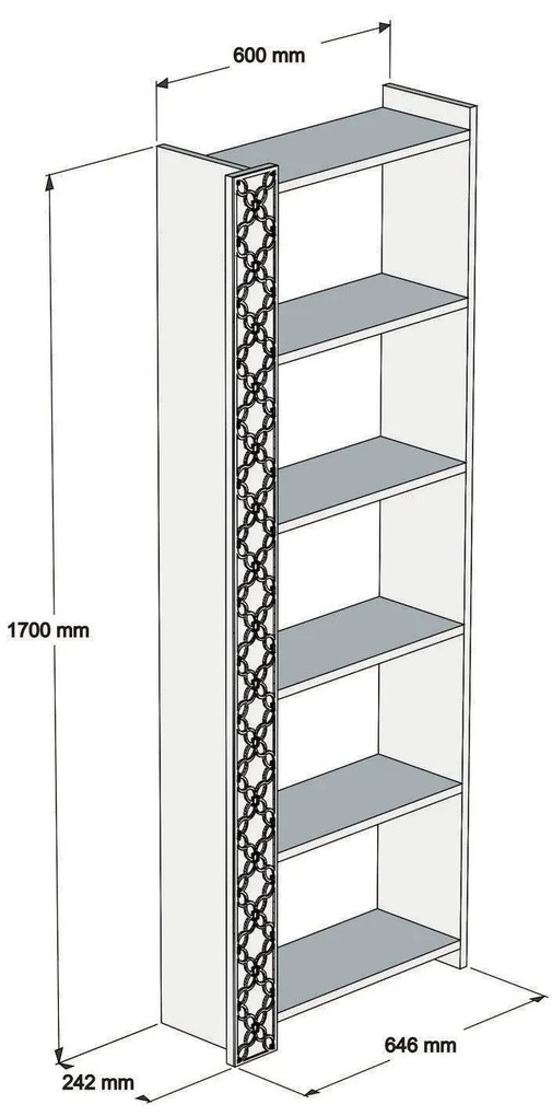 Estante City – Branco – 64,6 cm x 170 cm x 24,2 cm