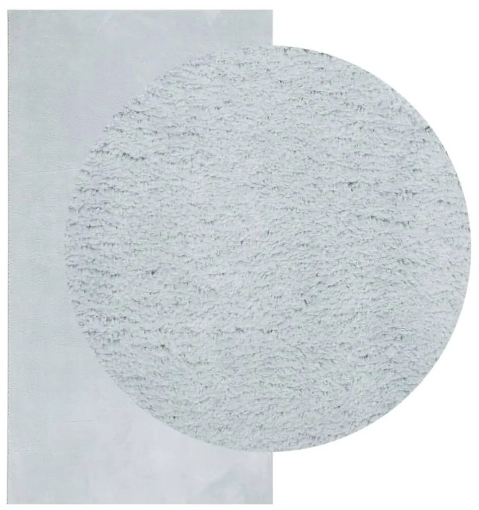 Tapete pelo curto macio e lavável HUARTE 80x150 cm azul