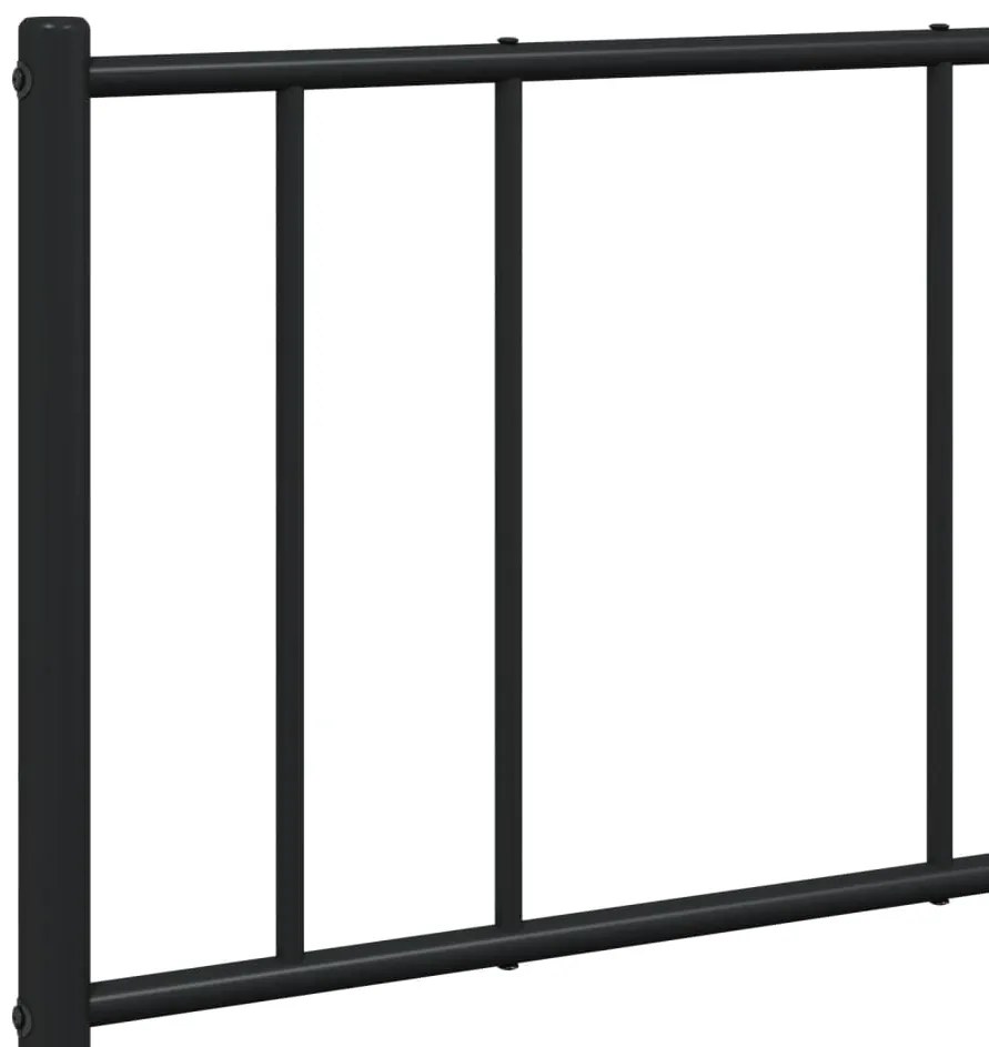 Estrutura de cama com cabeceira 160x200 cm metal preto