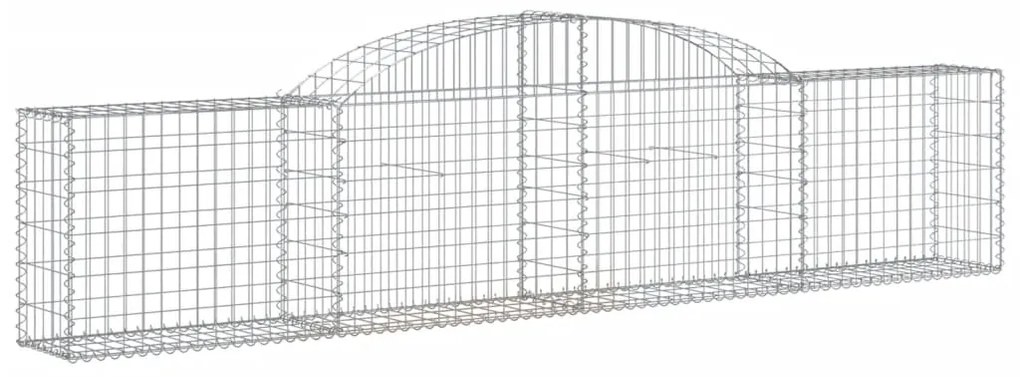 Cestos gabião arqueados 13pcs 300x30x60/80 cm ferro galvanizado