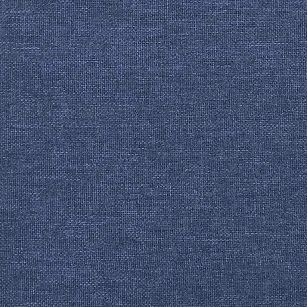 Cama box spring c/ colchão e LED 120x190 cm tecido azul