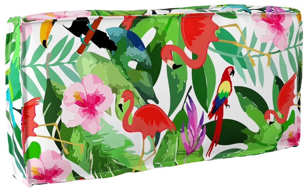 vidaXL Almofada de Palete para Encosto Tropical Jungle 80x40x12 cm Tecido Oxford