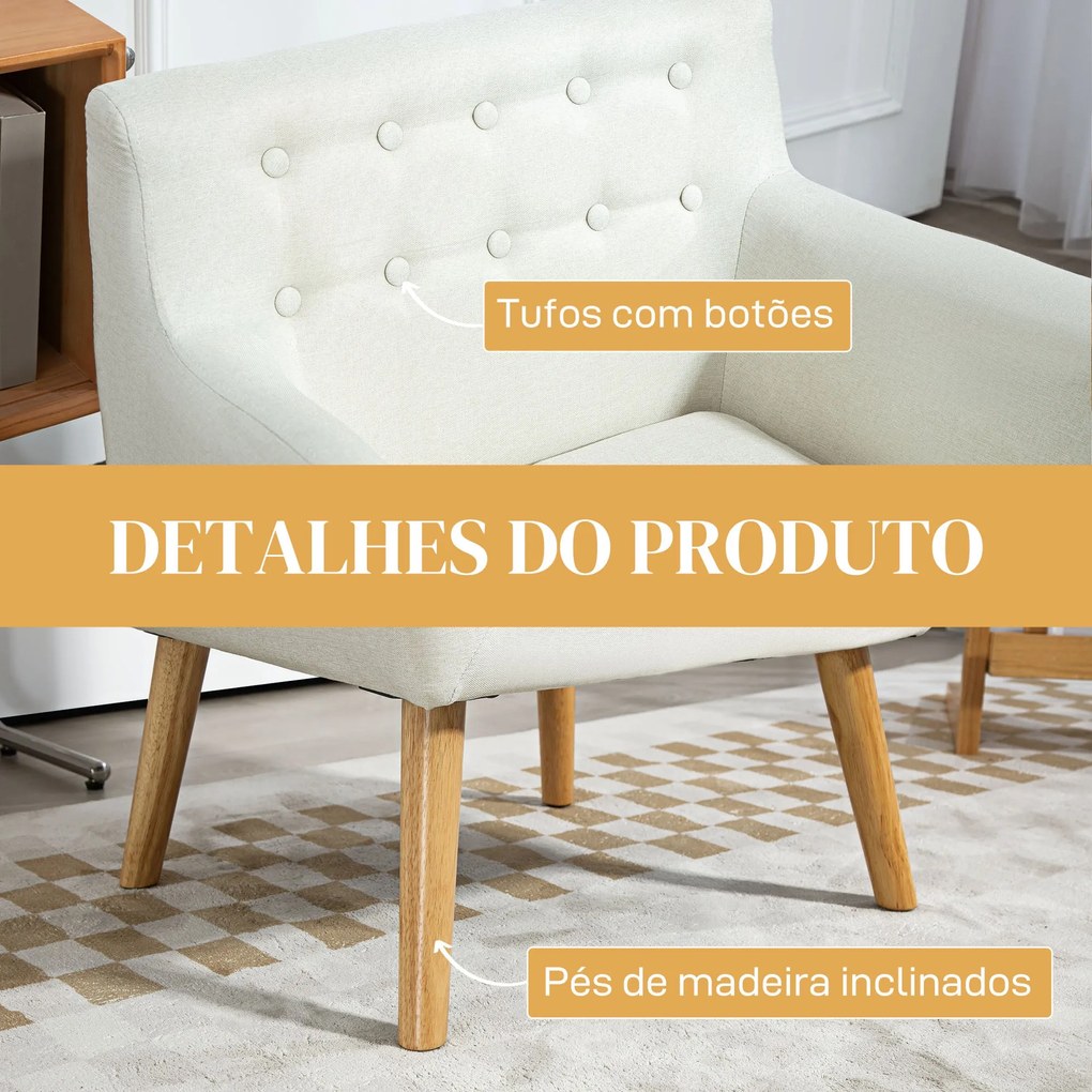 Poltrona de Sala de Estar Poltrona para Dormitório com Apoio para os B