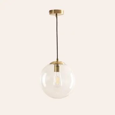 Lâmpada De Teto Suspensa Em Metal Com Bola De Cristal Boyi Dourado - Sklum