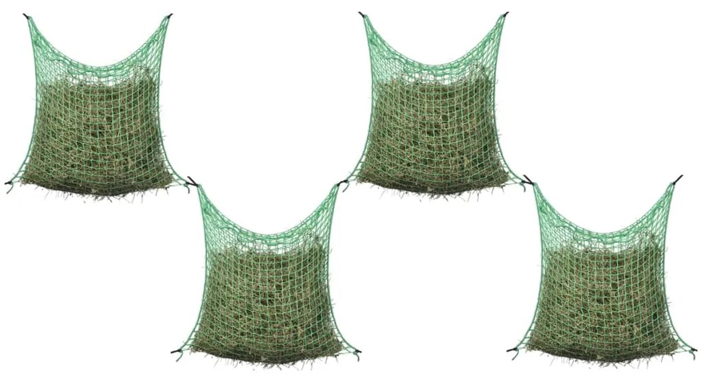 vidaXL Redes para feno quadradas PP 4 pcs 0,9x1,5 m